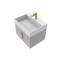 Castello Usa Amazon 24-inch Gray Vanity Set with White Top and Gold Handles CB-MC-24G-GLD-2056-WH - alternate 1